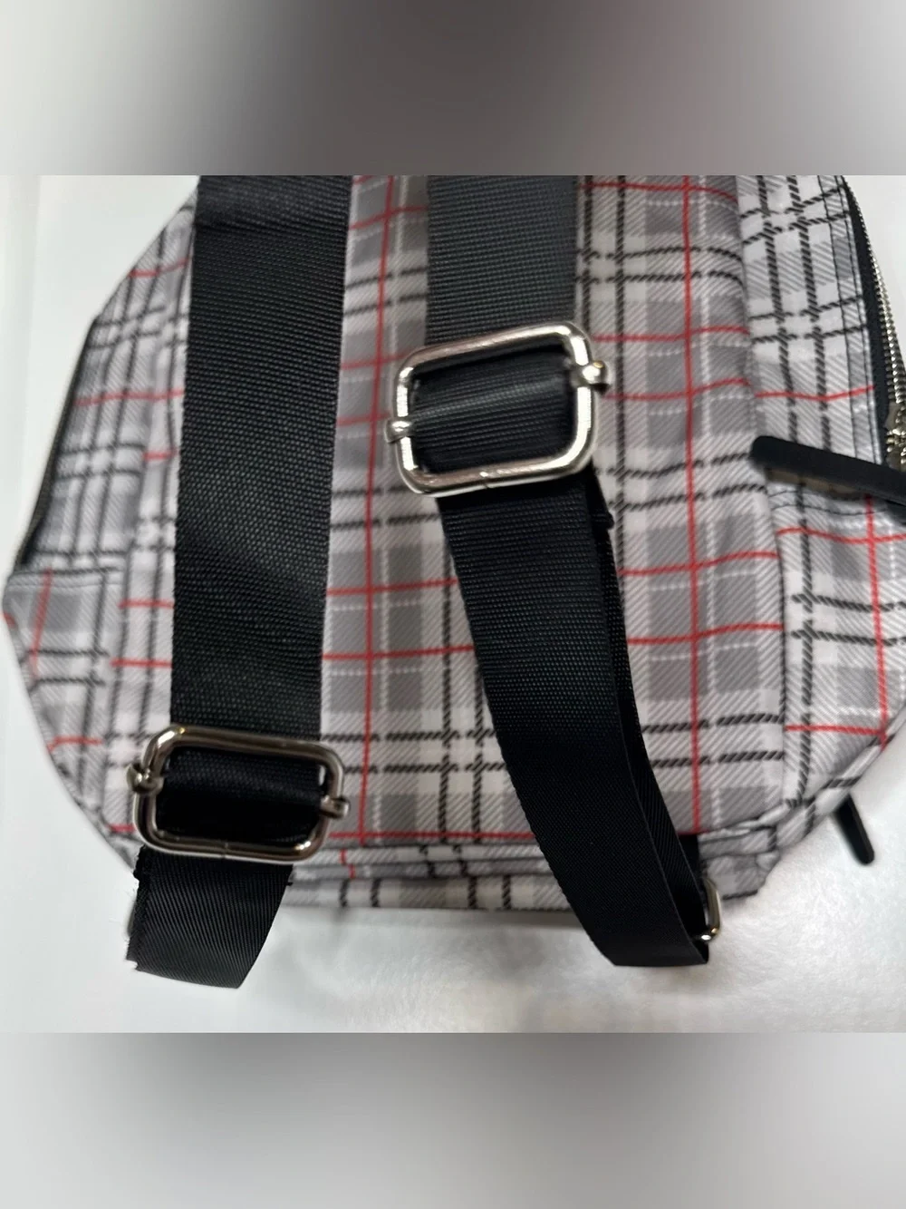 Nintendo switch Super Mario Plaid pattern Mini Backpack with Red 'M' Patch game